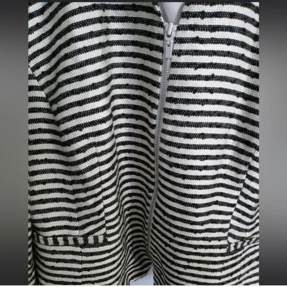 Loft Outlet Blazer Jacket Military Academia Mandarin Collar Stripes Size XL - Picture 4 of 9